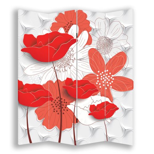 P9195 Decorative Screen Room divider Flowers (3, 4, 5 or 6 panels)