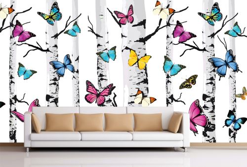 T9196 Wallpaper 3D Butterflies