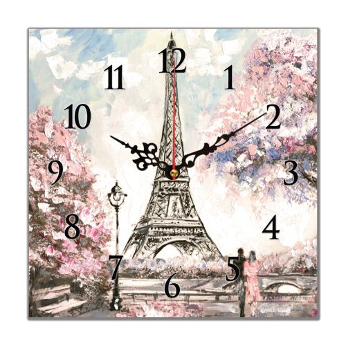 C0415_1 Clock with print Paris art