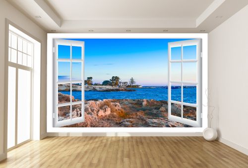 T9226 Wallpaper Window to sea ans rocks