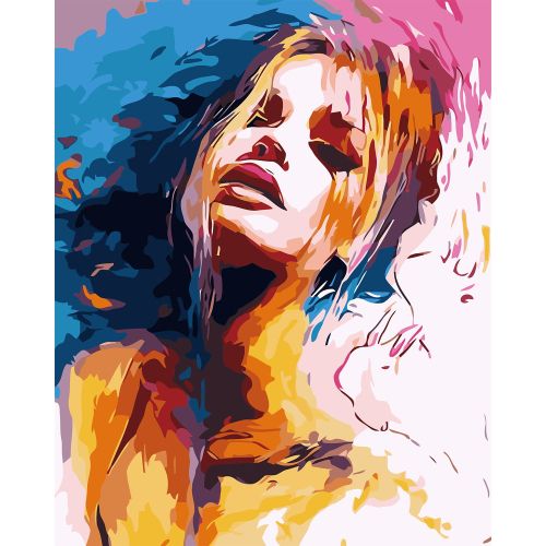 W3080 Paint by numbers set Art woman face