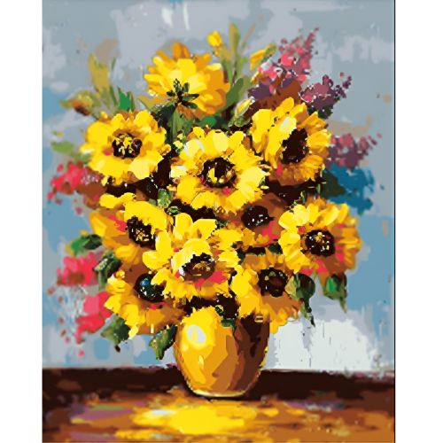 W4661 Paint by numbers set Flowers in a vase