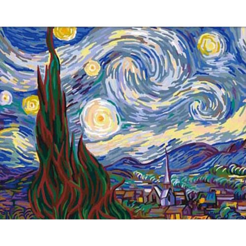 W584 Paint by numbers set Starry night