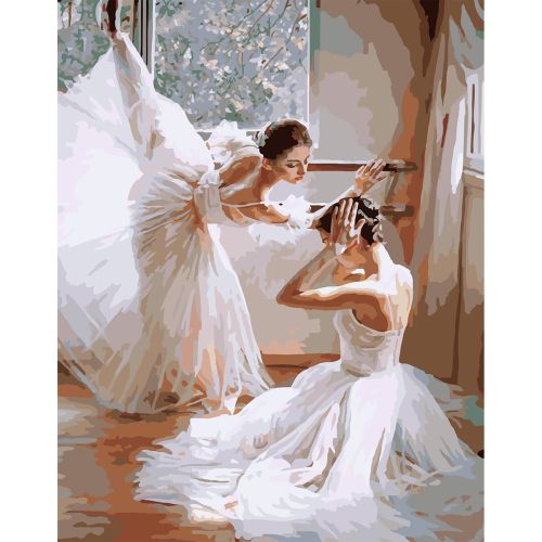 W099 Paint by numbers set Ballerinas