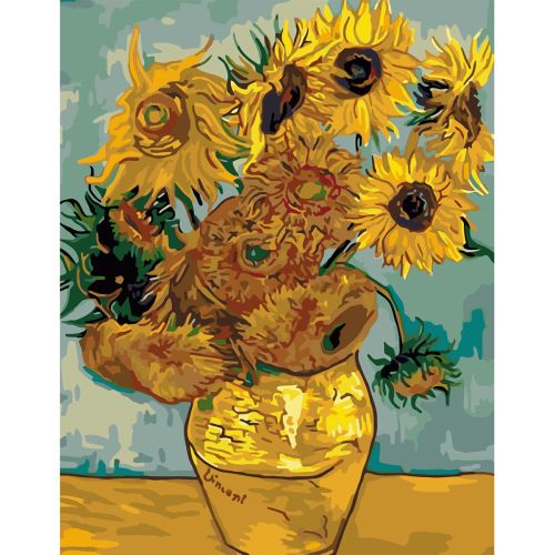 W585 Paint by numbers set Sunflowers 