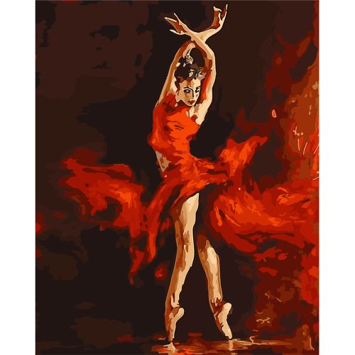 W081 Paint by numbers set Passionate dance