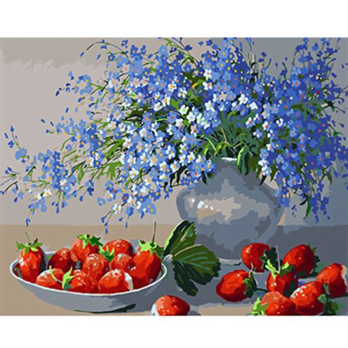 W4440 Paint by numbers set Composition with flowers 