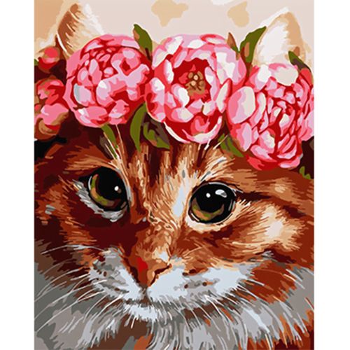 W6516 Paint by numbers set Cat