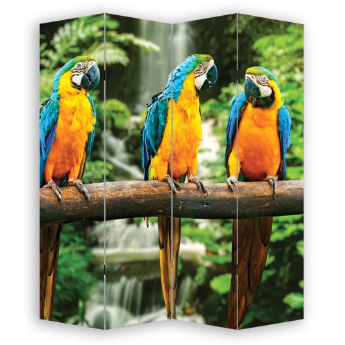 P0429 Decorative Screen Room divider Parrots (3,4,5 or 6 panels)