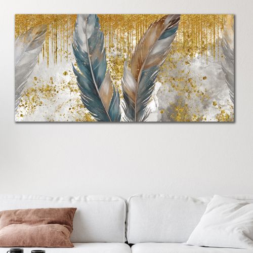 0939 Wall art decoration Feather abstraction