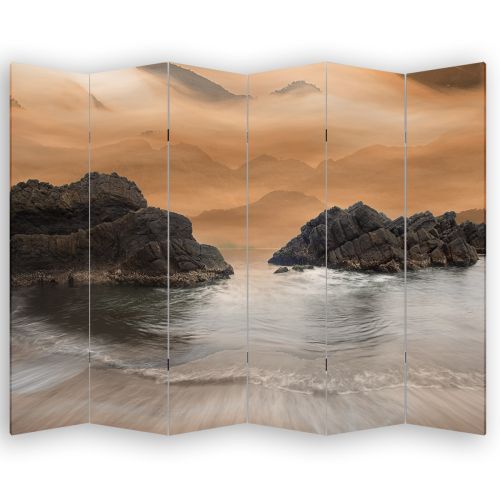 P0448 Decorative Screen Room divider Rocks in the sea (3,4,5 or 6 panels)