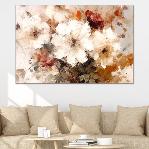 0956_ Wall art decoration Flowers - abstraction
