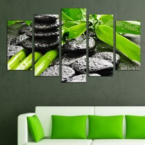 0265 Wall art decoration (set of 5 pieces) Bamboo