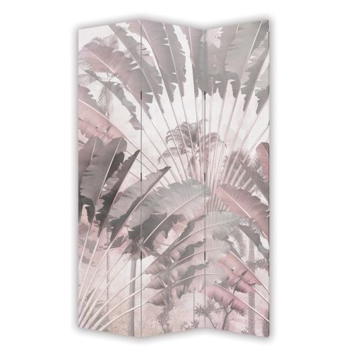 P9310 Decorative Screen Room divider Tropical elegance in pastel pink (3,4,5 or 6 panels)