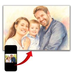 ПАСТЕЛЕН ПОРТРЕТ от снимка за стена 1123