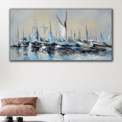 1131 Wall art decoration Blue horizon - abstract seascape