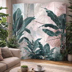 P9360 Decorative Screen Room divider Tropical leaves (3,4,5 or 6 panels)