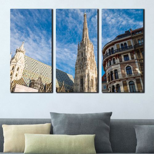 0359 Wall art decoration (set of 3 pieces)  Vienna