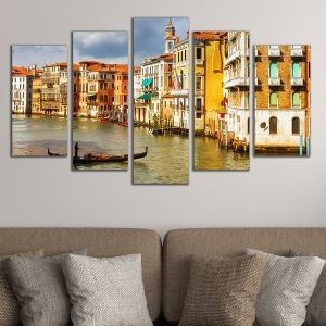 0364 Картина-пано от 5 части Венеция