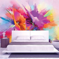 T0667 Wallpaper Abstract flowers