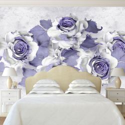 T0751 Wallpaper 3D Abstract roses