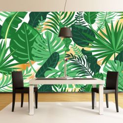 T0890 Wallpaper Tropical leaves