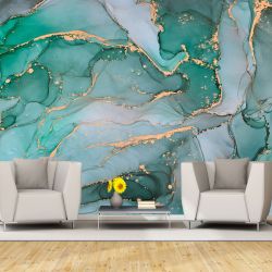 T0987 Wallpaper Abstraction with flowing colors