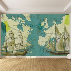 T9107 Wallpaper Vintage ships