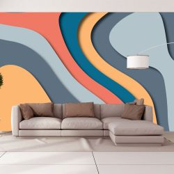 T9109 Wallpaper 3D Abstraction in pastel colors