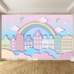 T9125 3D Wallpaper Sunny city