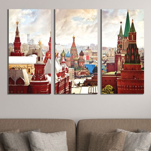 0376 Wall art decoration (set of 3 pieces)  Moscow