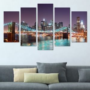 0380 Wall art decoration (set of 5 pieces) New York
