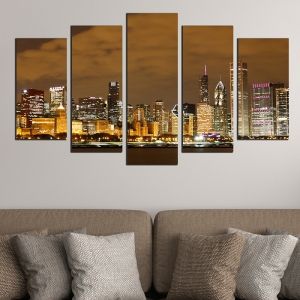 0382 Wall art decoration (set of 5 pieces) Chicago