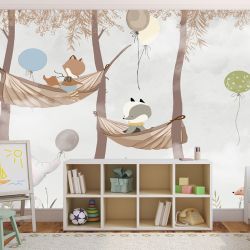 T9334 Wallpaper Fairytale forest animals