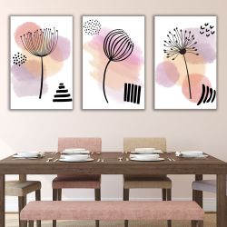 1159 Wall art decoration (set of 3 pieces) Whispers of a Boho Garden