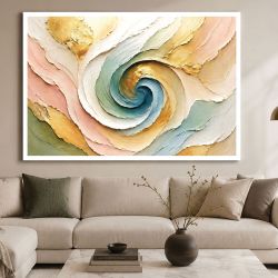 1178 Gentle Balance –Abstract Wall Art in Pastel and Gold