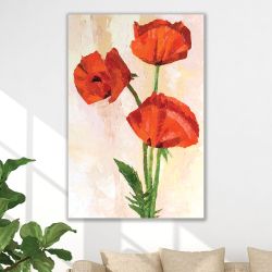 0010 Wall art decoration Art red poppies