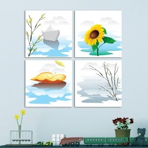 0053 Wall art decoration for kids (set of 4 pieces) Seasons