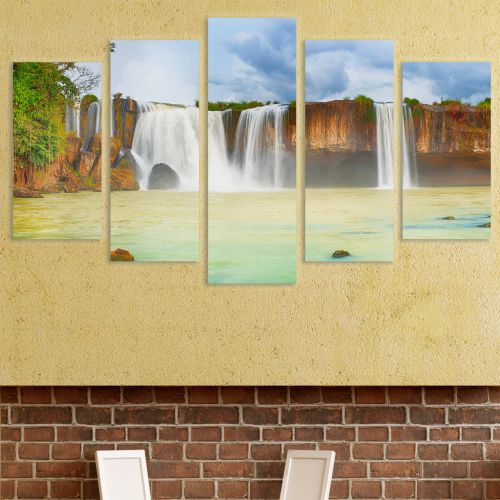 0095 Wall art decoration (set of 5 pieces) Waterfalls