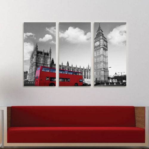 0069 Wall art decoration (set of 3 pieces) London