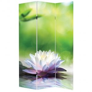 P0519 Decorative Screen Room divider Zen composition in green (3,4,5 or 6 panels)