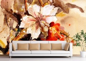 T0131 Wallpaper Art flowers