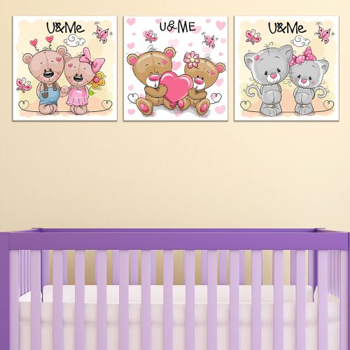 0749 Wall art decoration (set of 3 pieces) U&amp;Me