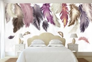 T9053 Wallpaper Feathers