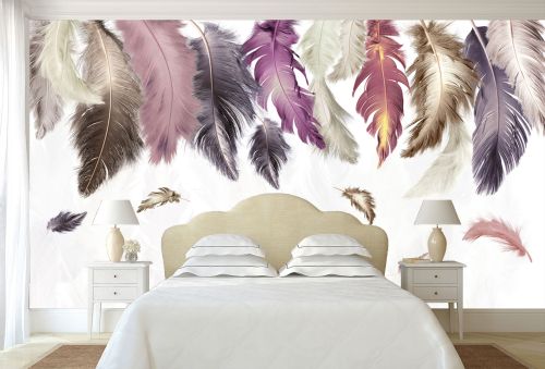 T9053 Wallpaper Feathers