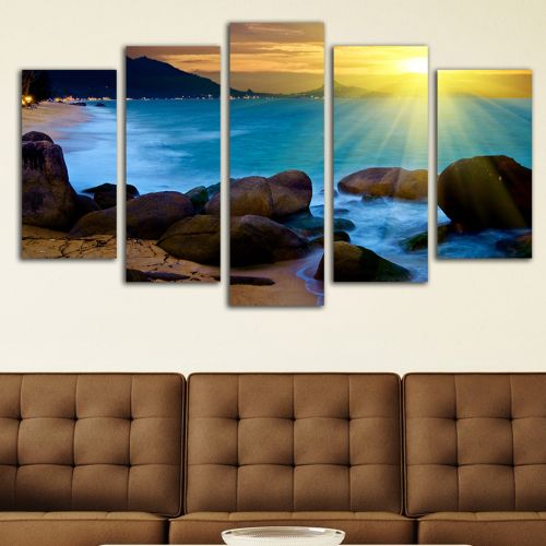 0122 Wall art decoration (set of 5 pieces) Horizont