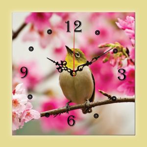 C0144_1 Стенен часовник с принт Пролет