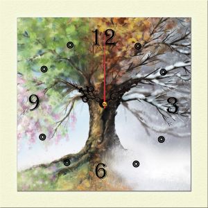 C0168_1 Clock with print Seasons