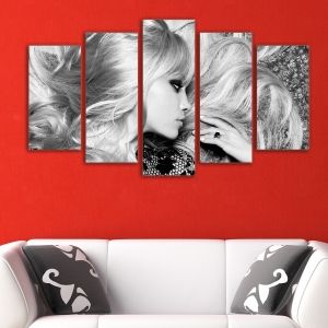 0149  Wall art decoration (set of 5 pieces) Pretty woman
