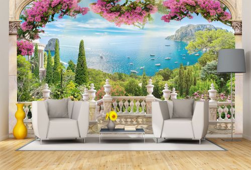 T9151 Wallpaper Terrace with sea view